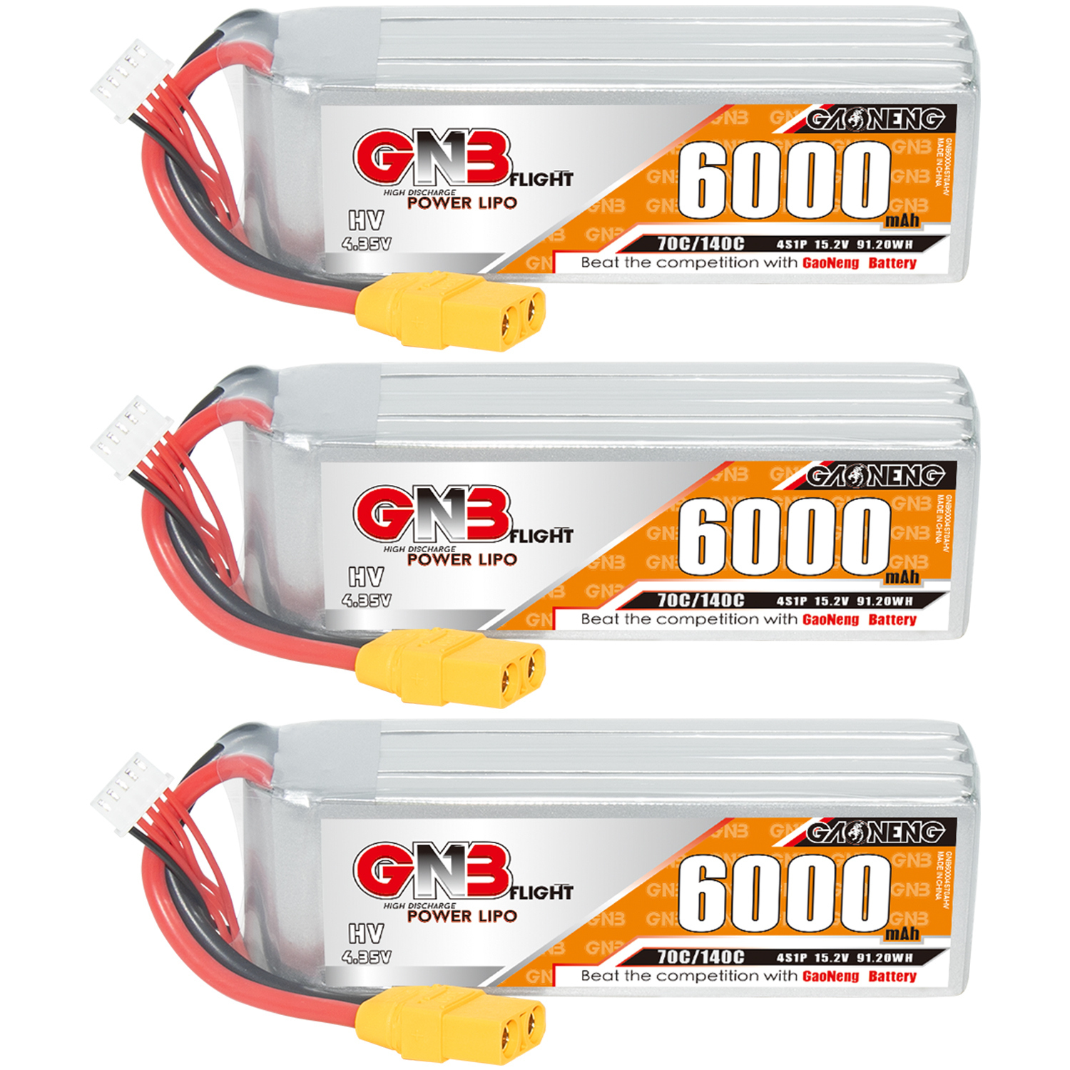 GAONENG GNB HV 4S 15.2V 6000mAh 70C LiPo Battery XT90