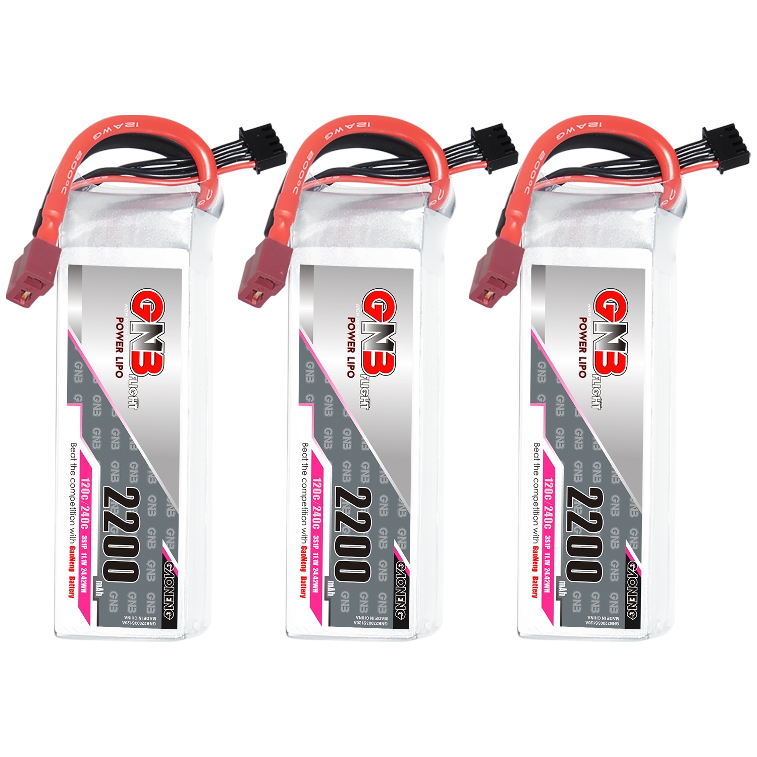 GAONENG GNB 3S 11.1V 2200mAh 120C LiPo Battery T-PLUG