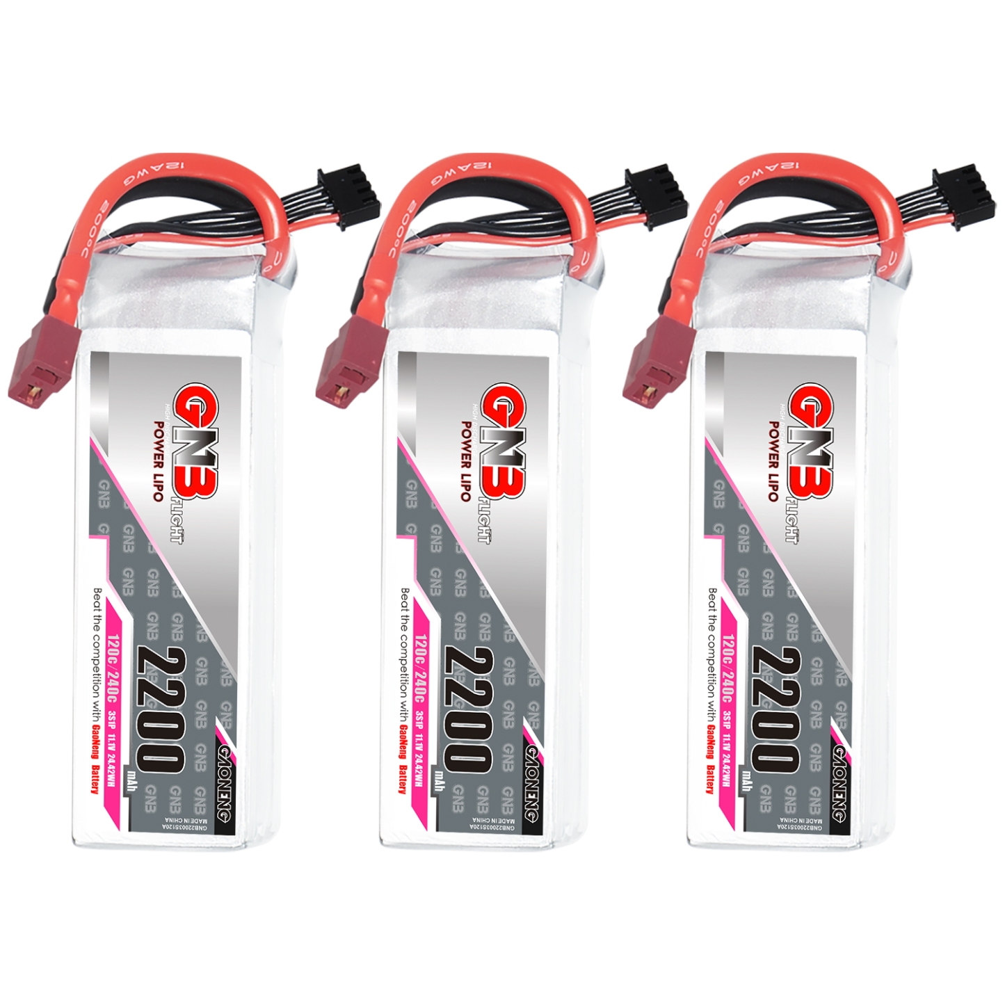 GAONENG GNB 3S 11.1V 2200mAh 120C LiPo Battery T-PLUG