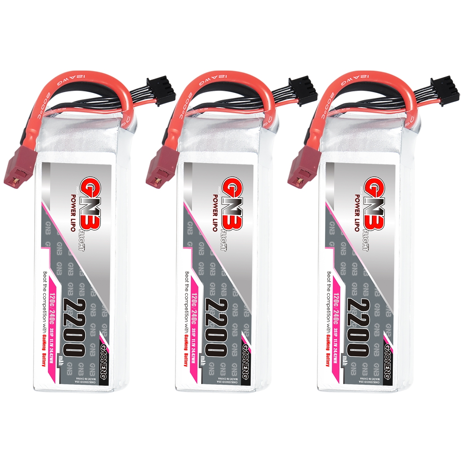 GAONENG GNB 3S 11.1V 2200mAh 120C LiPo Battery T-PLUG