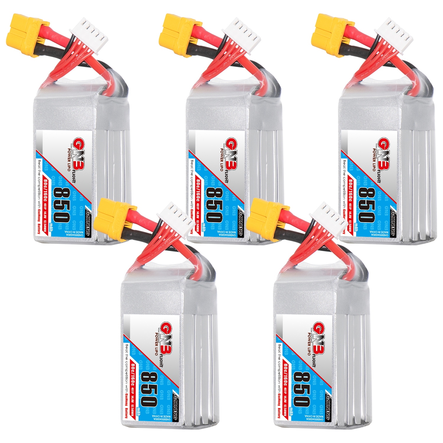 GAONENG GNB 4S 14.8V 850mAh 80C XT60 LiPo Battery