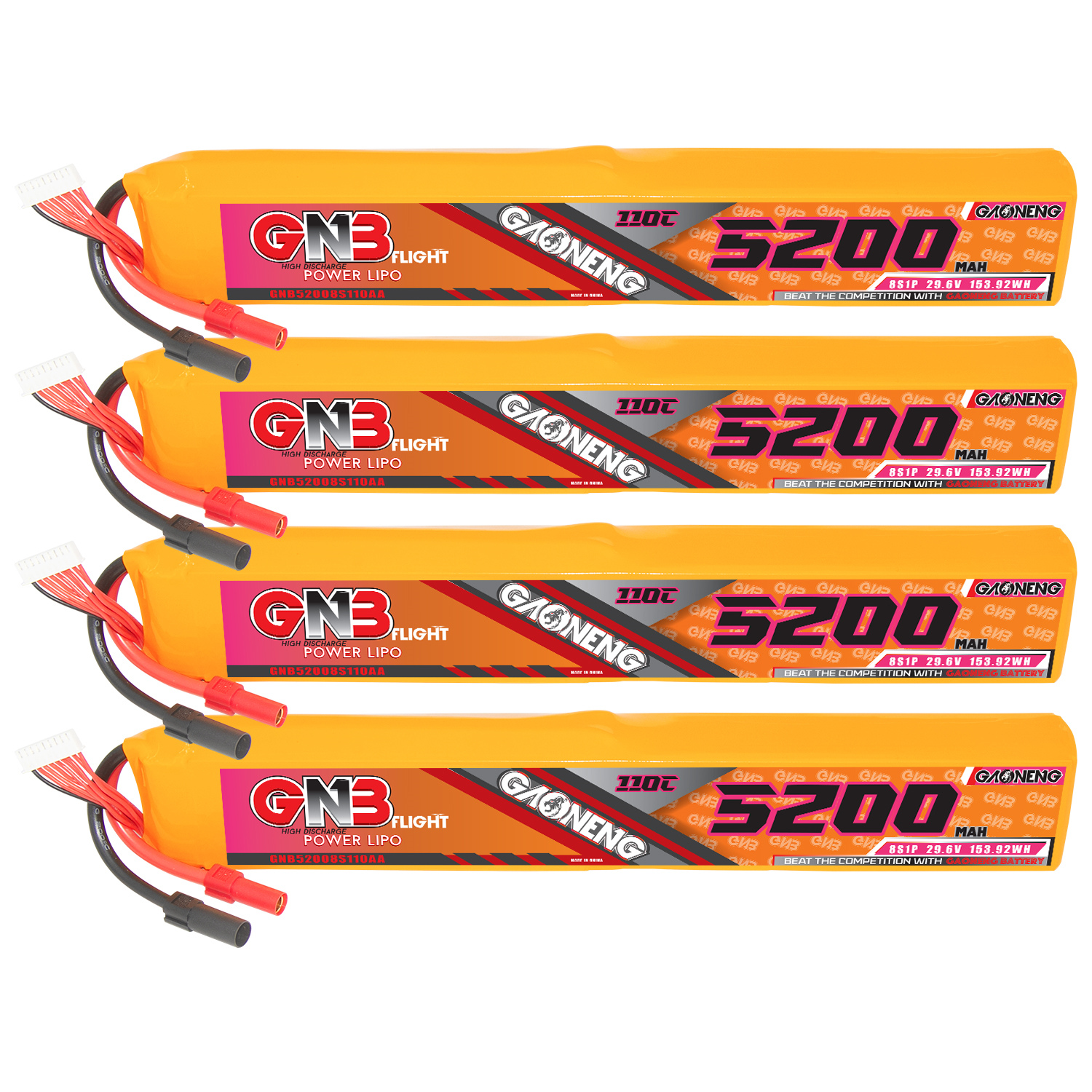 GAONENG GNB 8S 29.6V 5200mAh 110C LiPo Battery XT150