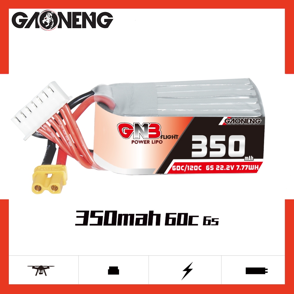 GAONENG GNB 6S 22.2V 350mAh 60C XT30 LiPo Battery