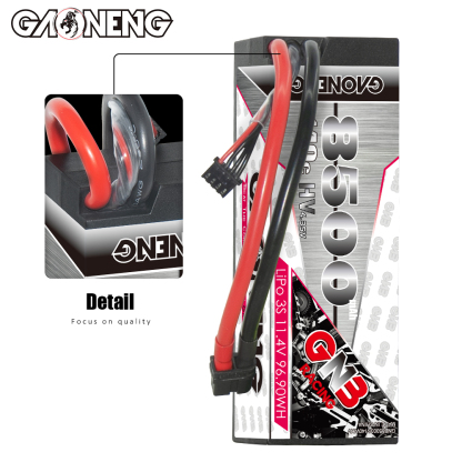 1PC - GAONENG GNB LiHV 3S 11.4V 8500mAh 140C Cabled Hard Case LiPo Battery XT60