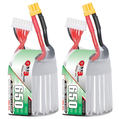 2PCS - GAONENG GNB 6S 22.2V 650mAh 70C XT30 LiPo Battery