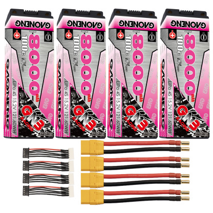 GAONENG GNB LiHV 4S 15.2V 8000mAh 100C 5mm Bullet Hard Case LiPo Battery