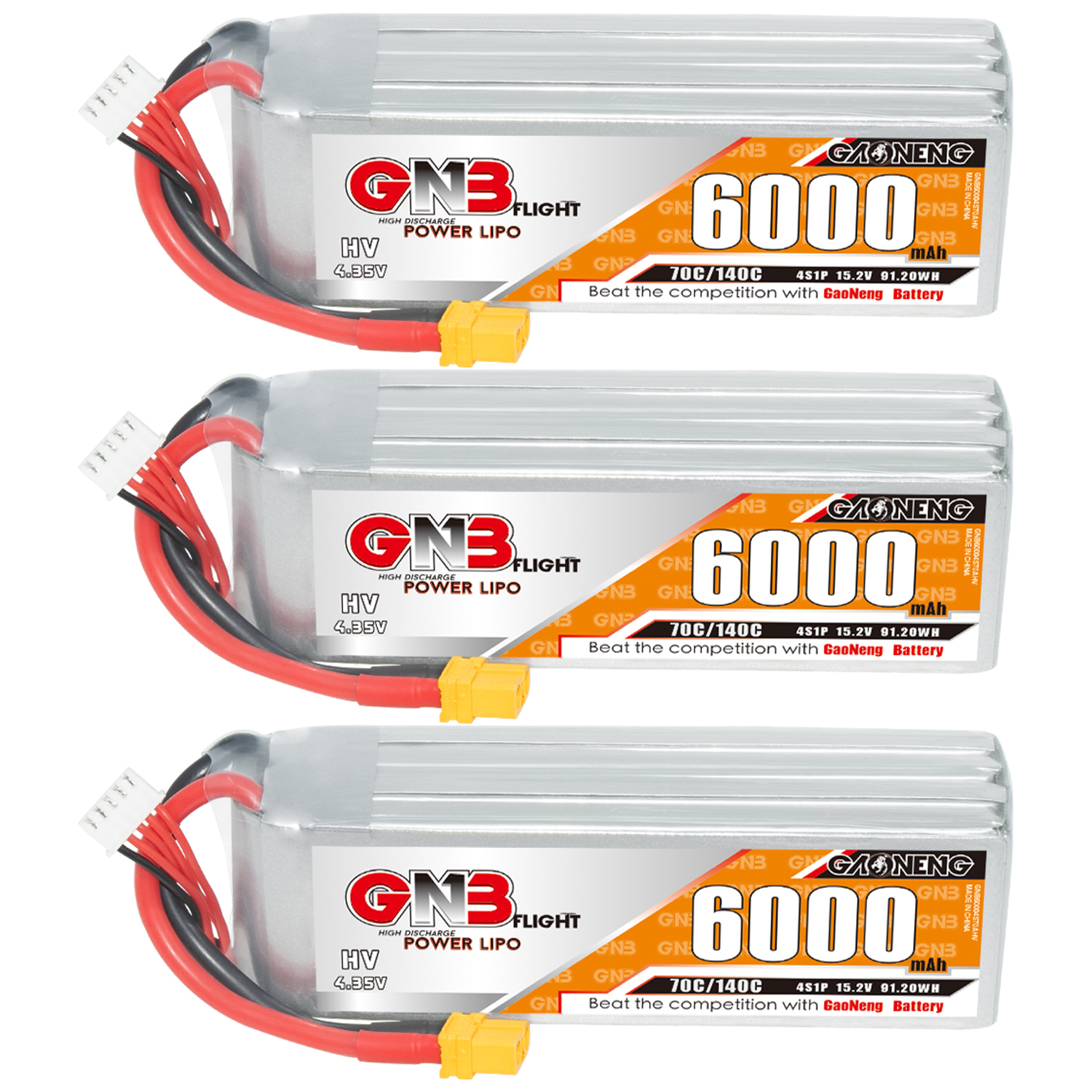 GAONENG GNB HV 4S 15.2V 6000mAh 70C LiPo Battery XT60