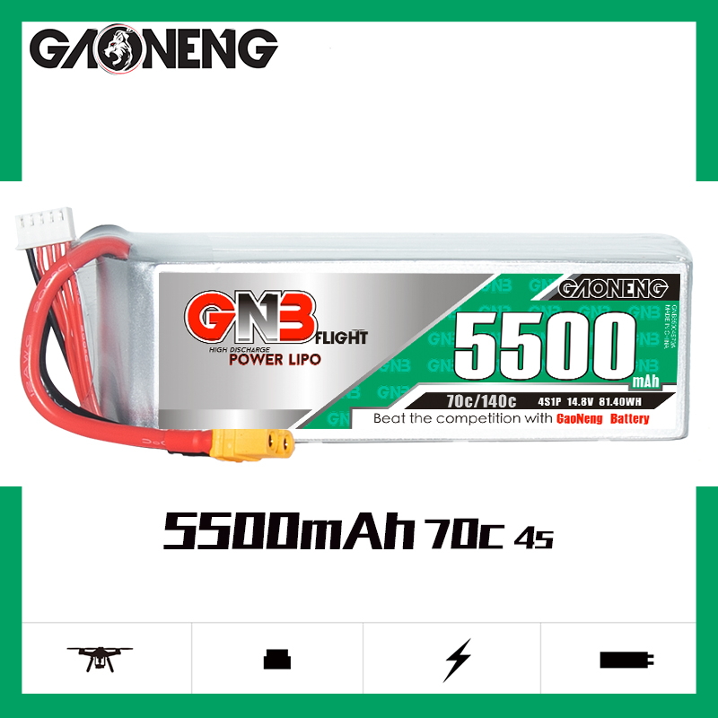 GAONENG GNB 4S 14.8V 5500mAh 70C XT60 LiPo Battery