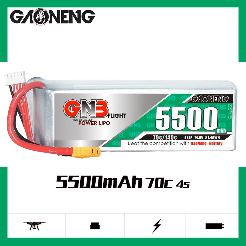 GAONENG GNB 4S 14.8V 5500mAh 70C XT60 LiPo Battery