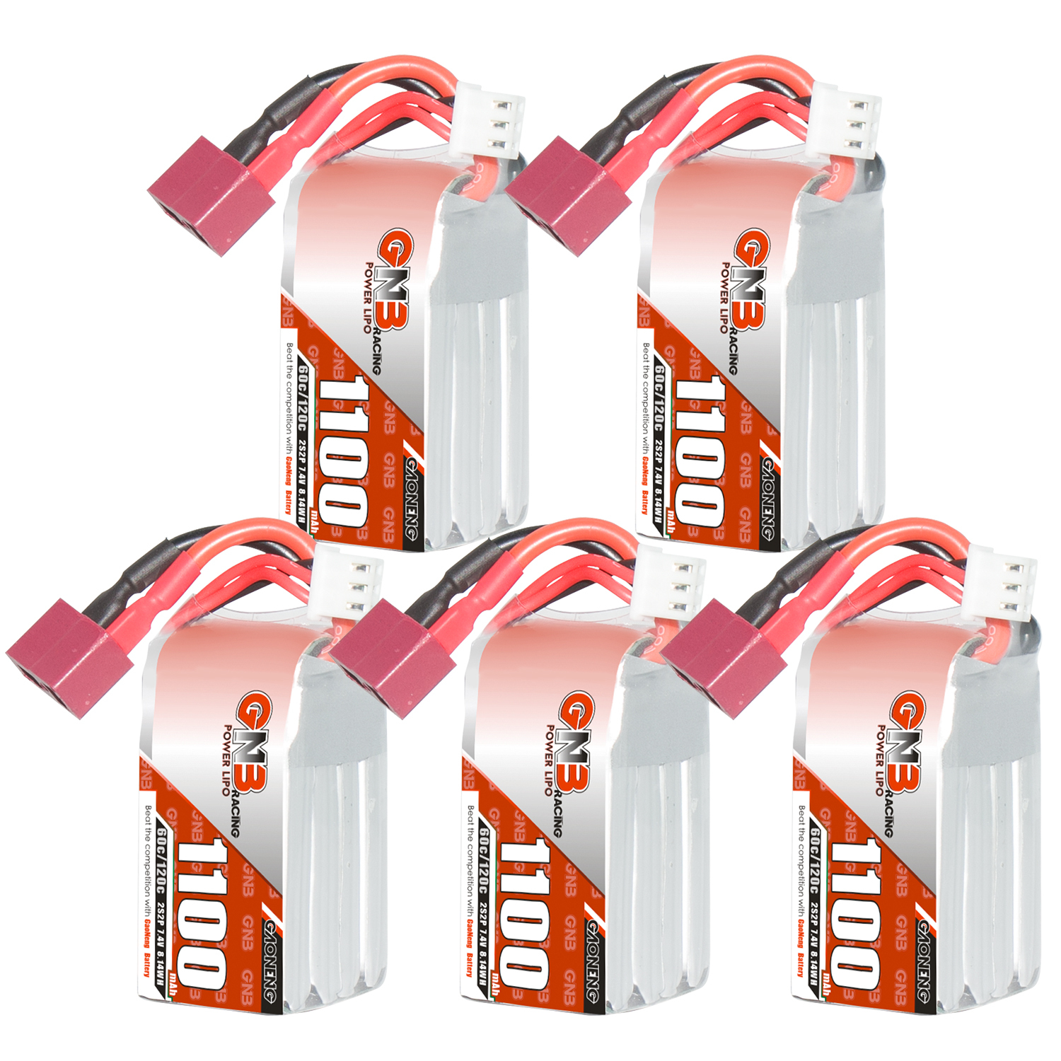 GAONENG GNB 2S 7.4V 1100mAh 60C LiPo Battery T-PLUG