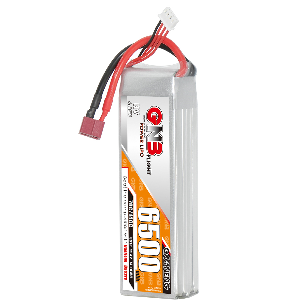 GAONENG GNB HV 3S 11.4V 6500mAh 70C LiPo Battery T-PLUG