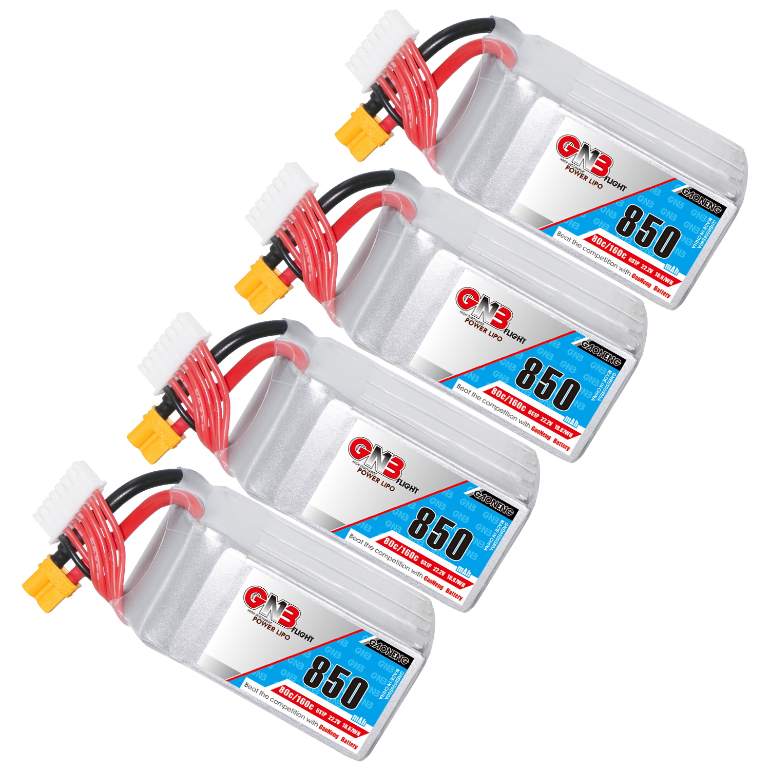 GAONENG GNB 6S 22.2V 850mAh 80C XT30 Connector LiPo Battery