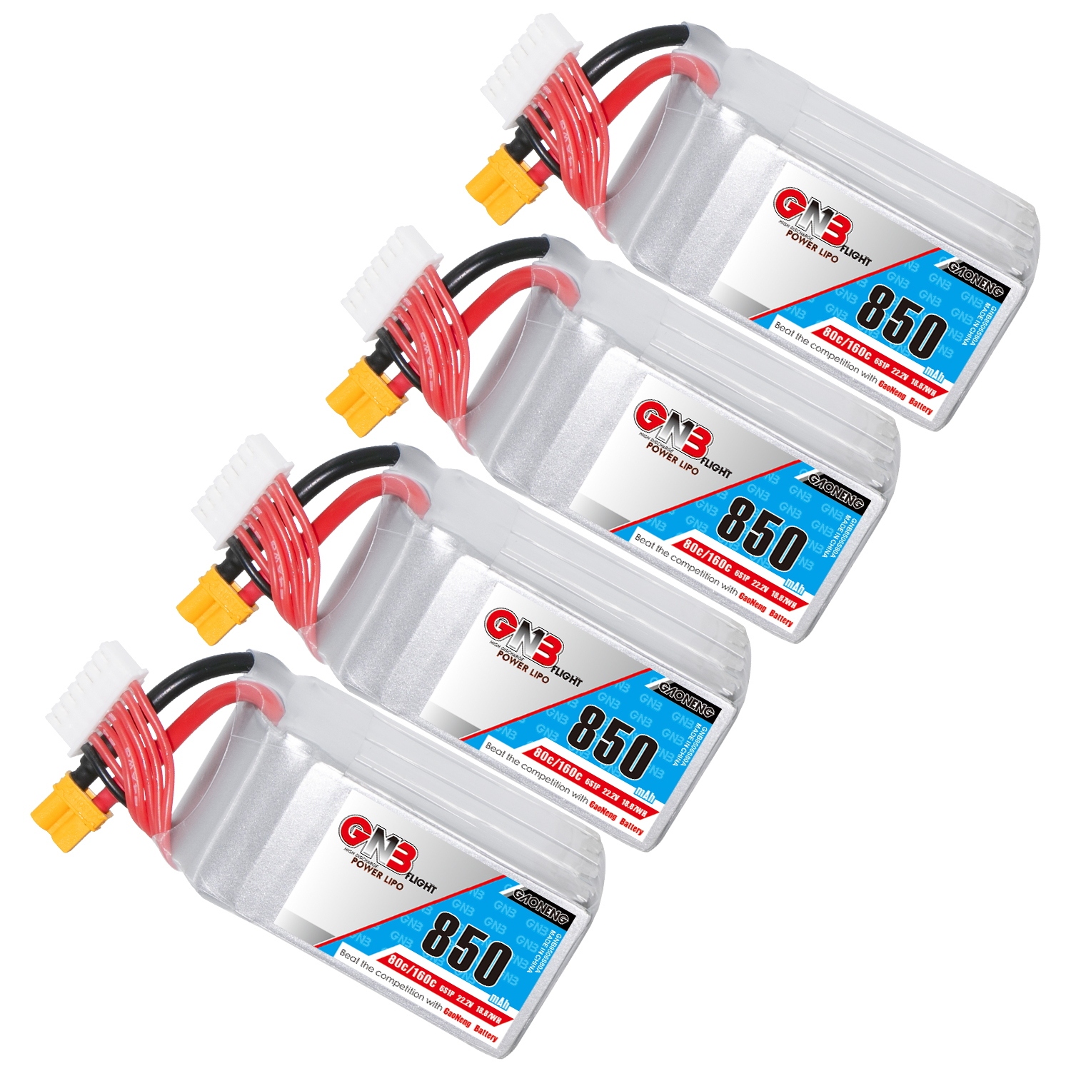GAONENG GNB 6S 22.2V 850mAh 80C XT30 Connector LiPo Battery