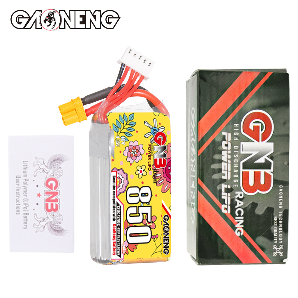 GAONENG GNB LiHV 4S 15.2V 850mAh 120C XT30 LiPo Battery