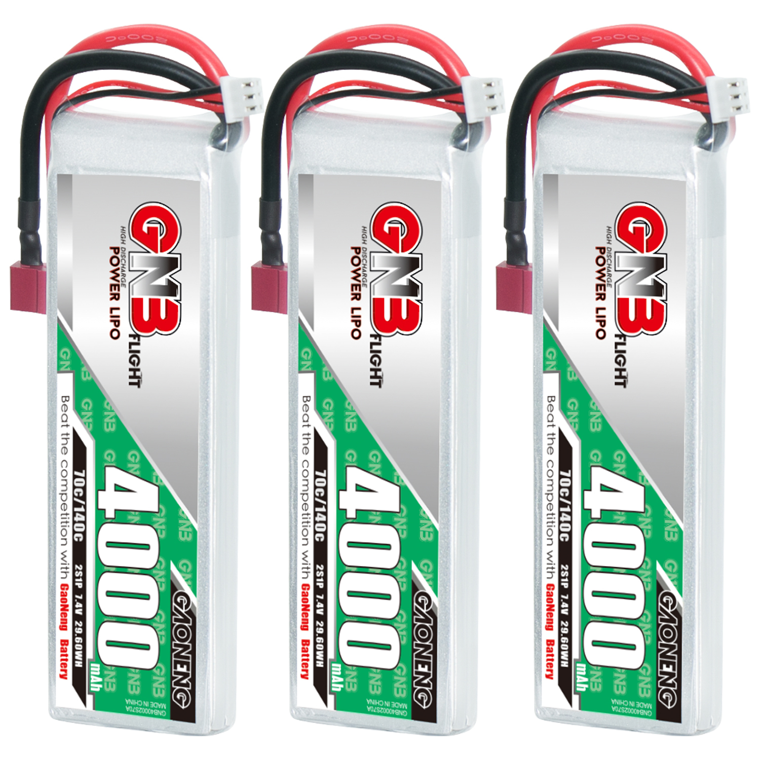 GAONENG GNB 2S 7.4V 4000mAh 70C LiPo Battery T-PLUG