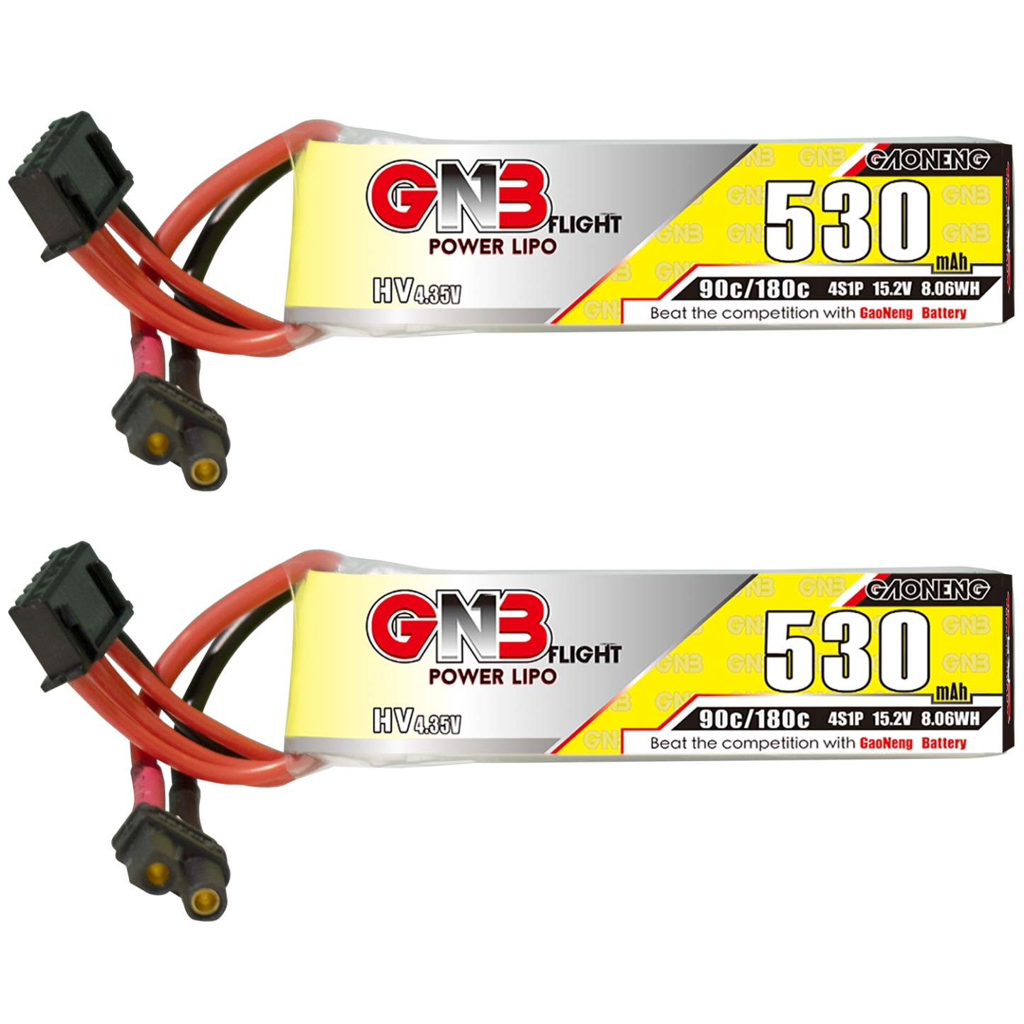 GAONENG GNB 4S 15.2V 530mAh 90C XT30 LiPo Battery Long Type