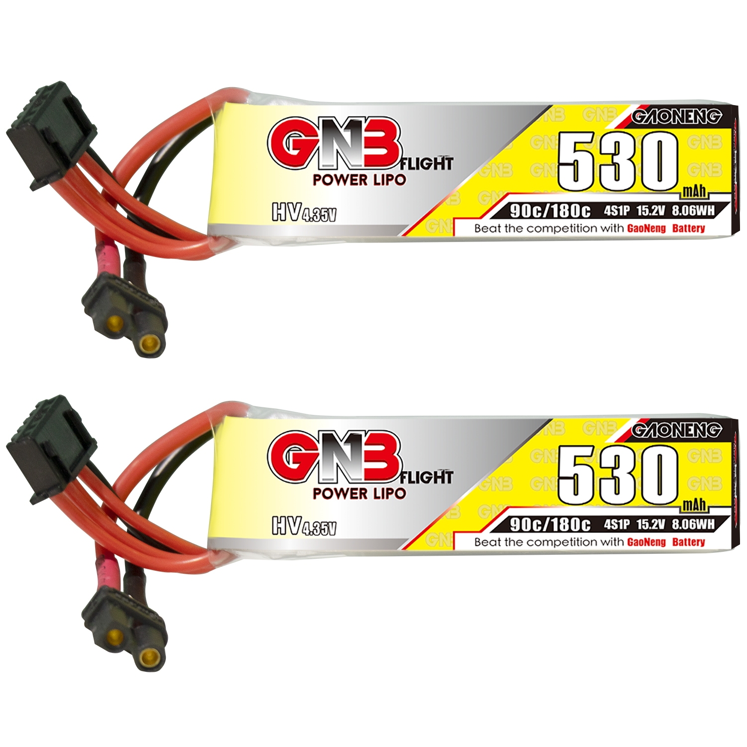 GAONENG GNB 4S 15.2V 530mAh 90C XT30 LiPo Battery Long Type