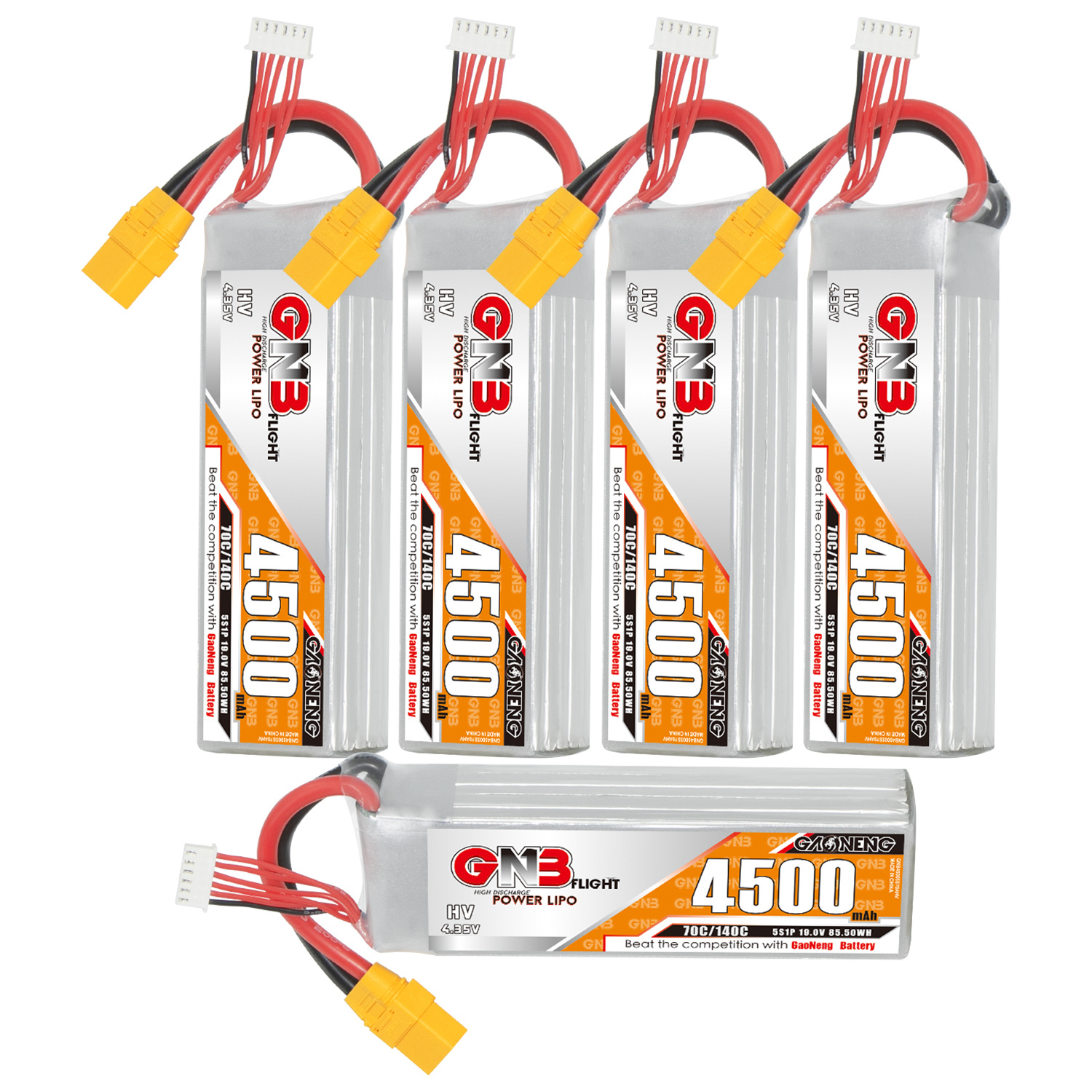 GAONENG GNB LiHV 5S 19V 4500mAh 70C LiPo Battery XT90