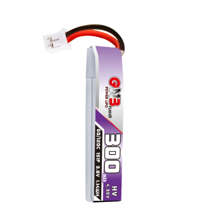 4PCS - GAONENG GNB LiHV 1S 3.8V 300mAh 60C PH2.0 Cabled LiPo Battery