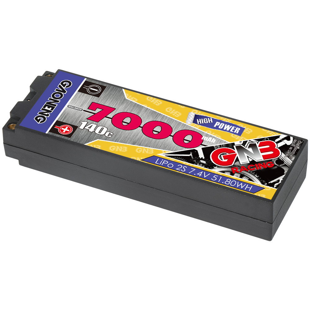GAONENG GNB 2S 7.4V 7000mAh 140C 5mm Bullet Hard Case LiPo Battery