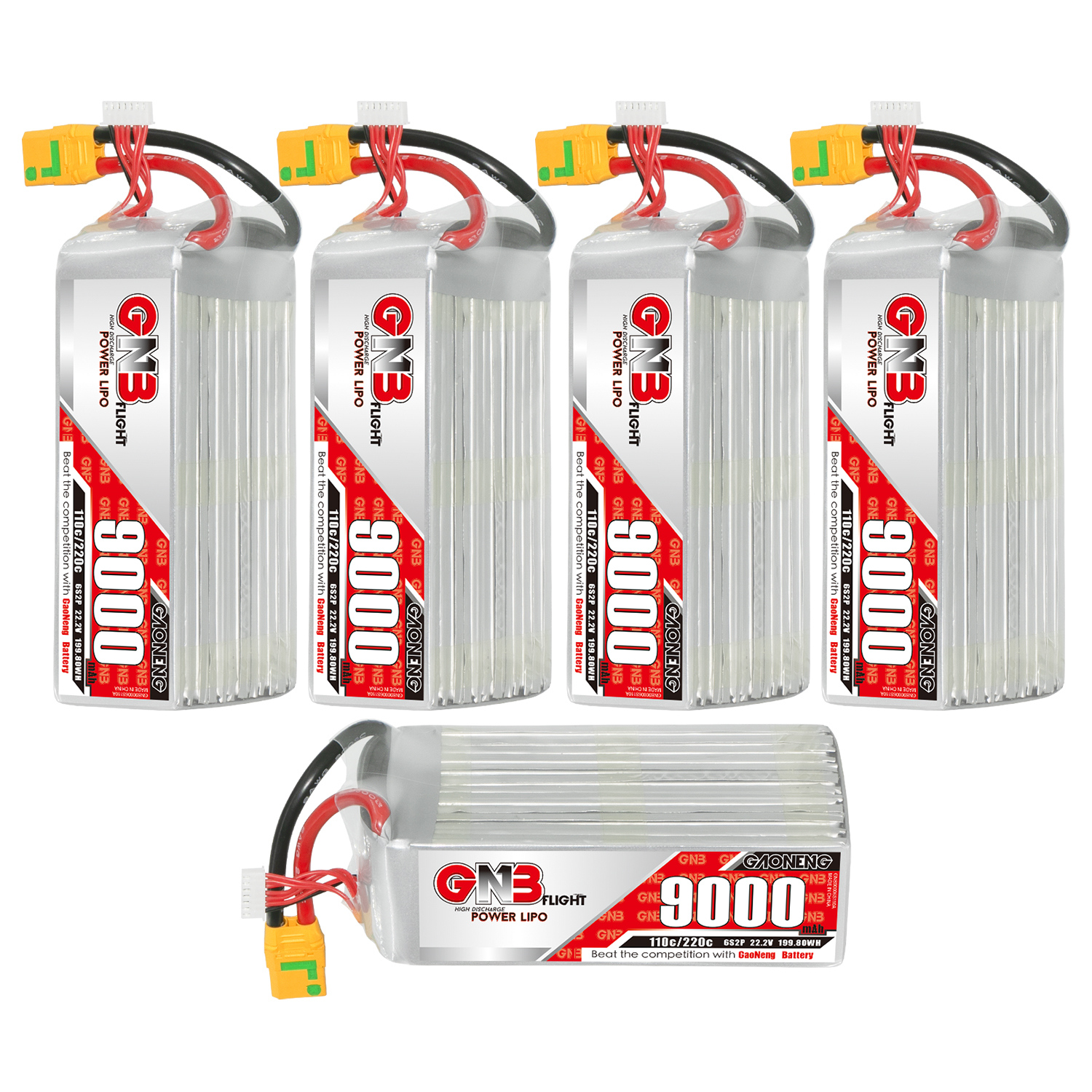 GAONENG GNB 6S 22.2V 9000mAh 110C RC LiPo Battery XT90S Anti Spark