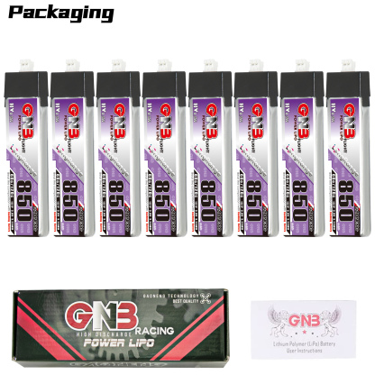 GAONENG GNB LiHV 1S 3.8V 850mAh 60C PH2.0 Plastic Head LiPo Battery Long Range