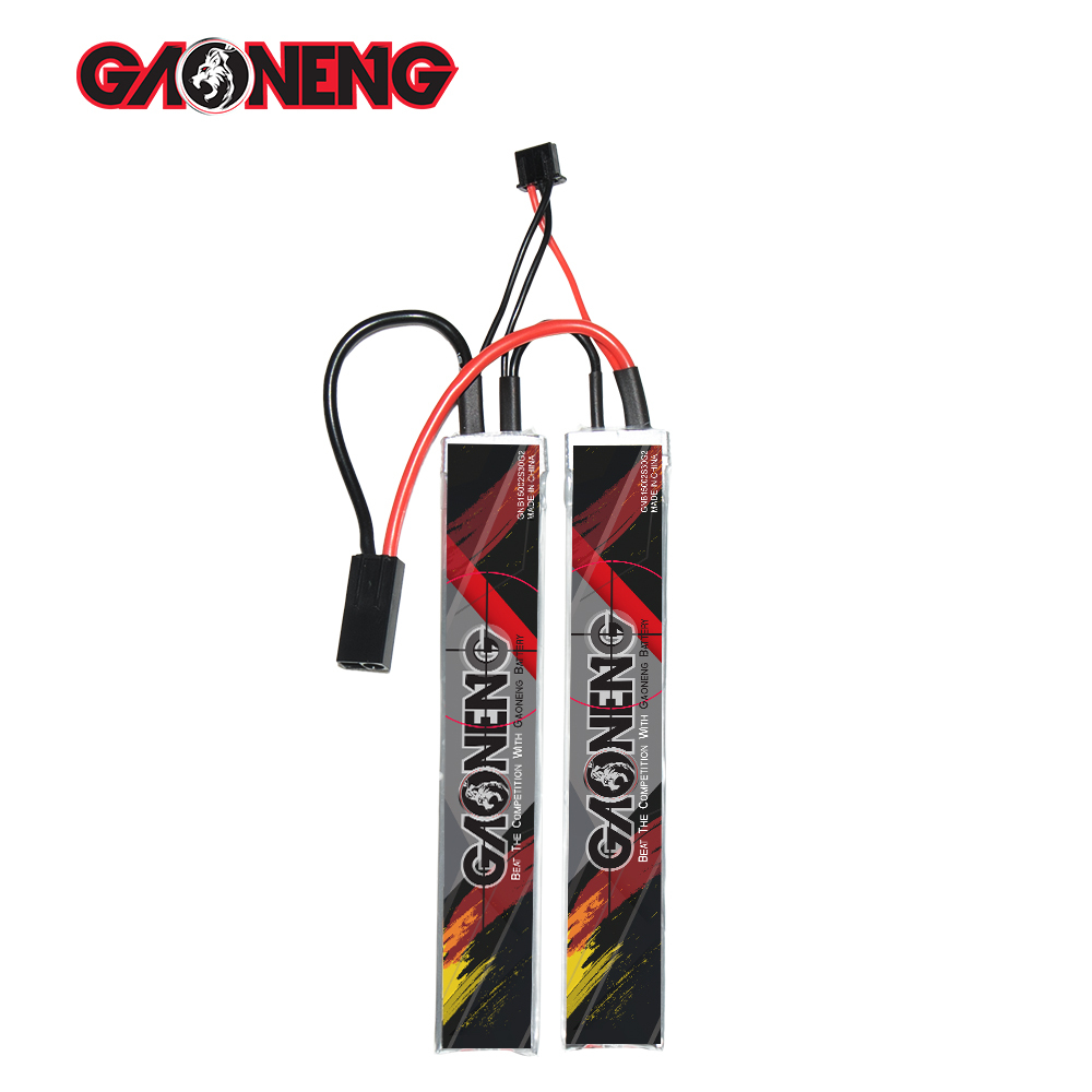 2PCS - GAONENG GNB 2S 7.4V 1500mAh 30C Mini Tamiya 2cells LiPo Battery for AirSoft