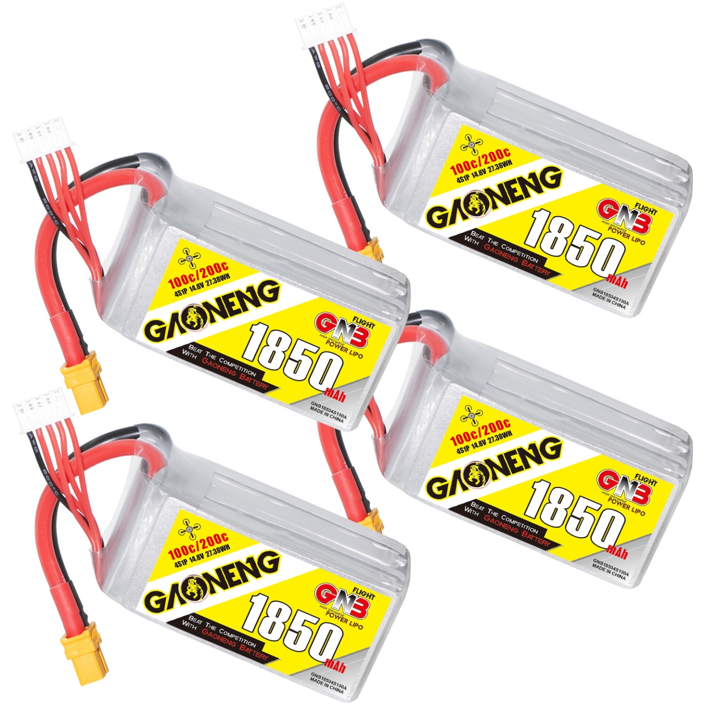 GAONENG GNB 4S 14.8V 1850mAh 100C XT60 LiPo Battery