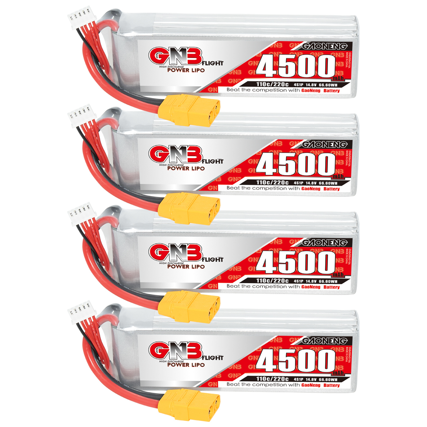 GAONENG GNB 4S 14.8V 4500mAh 110C LiPo Battery XT90