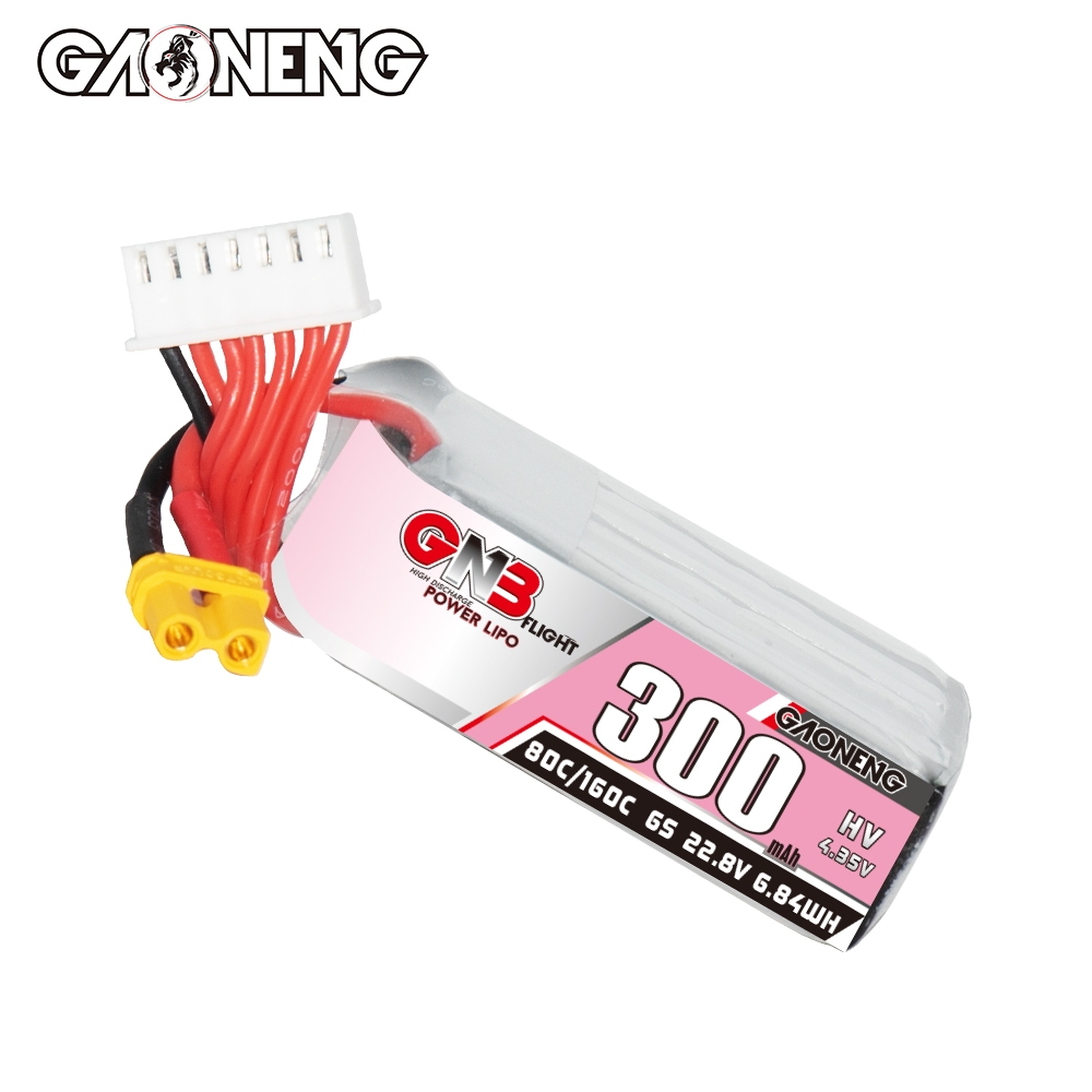 GAONENG GNB LiHV 6S 22.8V 300mAh 80C XT30 LiPo Battery