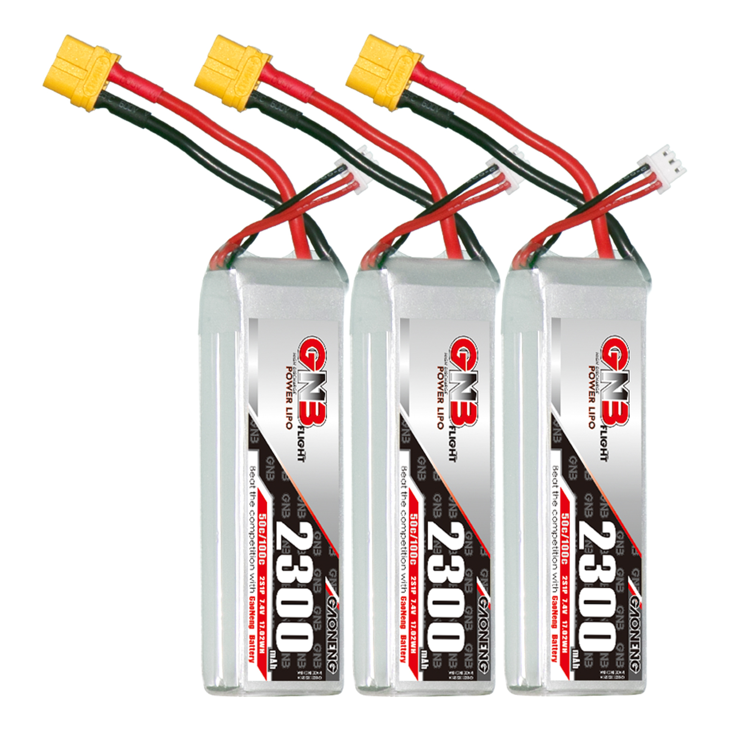 GAONENG GNB 2S 7.4V 2300mAh 50C LiPo Battery XT60 Connector