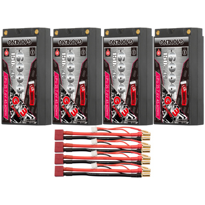 GAONENG GNB LiHV 2S 7.6V 6000mAh 150C LCG Shorty Pack 5mm Bullet Hard Case LiPo Battery