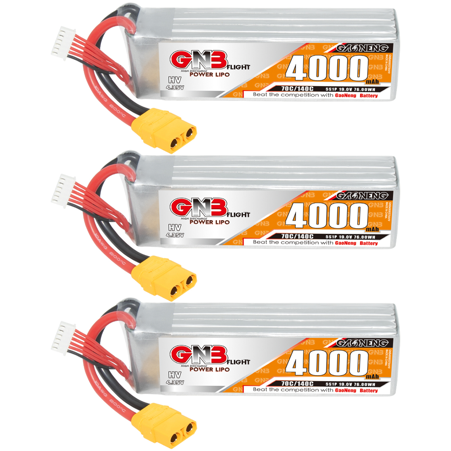 GAONENG GNB LiHV 5S 19V 4000mAh 70C LiPo Battery XT90