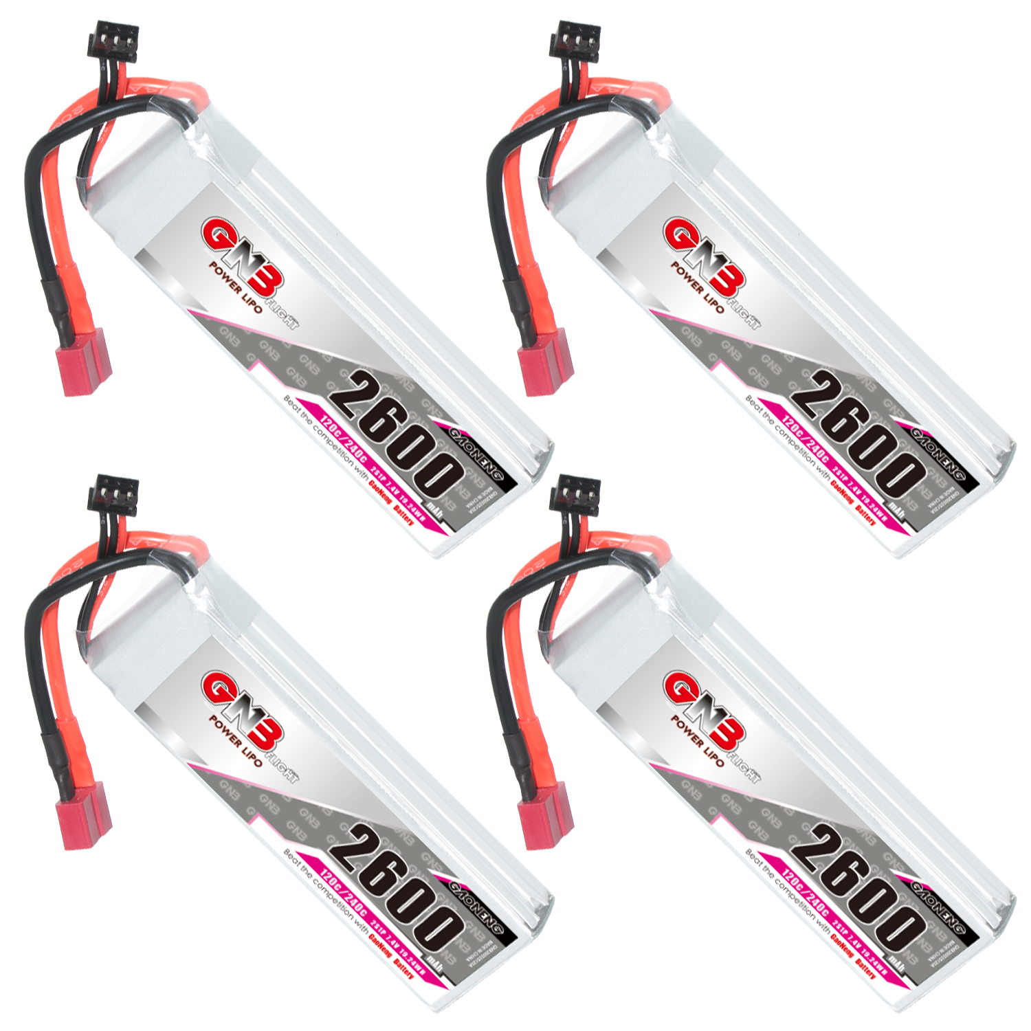 GAONENG GNB 2S 7.4V 2600mAh 120C LiPo Battery T-Plug