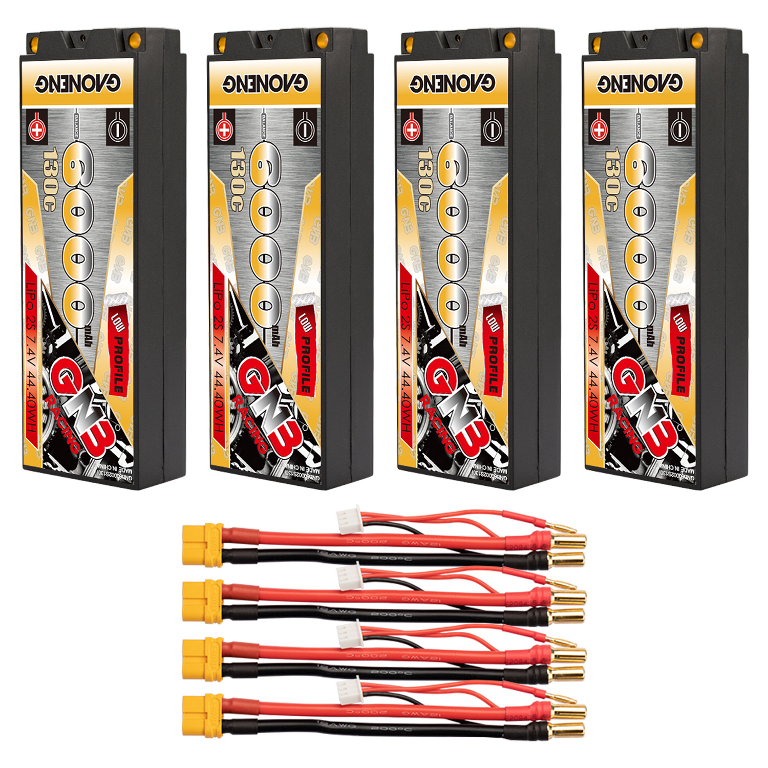 GAONENG GNB 2S 7.4V 6000mAh 130C 5mm Hard Case LCG LiPo Battery RC Car