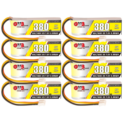 GAONENG GNB LiHV 2S 7.6V 380mAh 90C LiPo Battery PH2.0 3Pin Connector