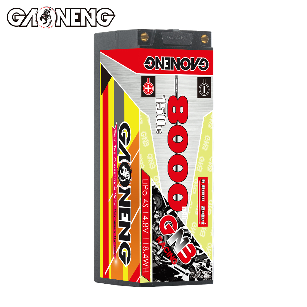 GAONENG GNB 4S 14.8V 8000mAh 150C 5mm Bullet Hard Case LiPo Battery
