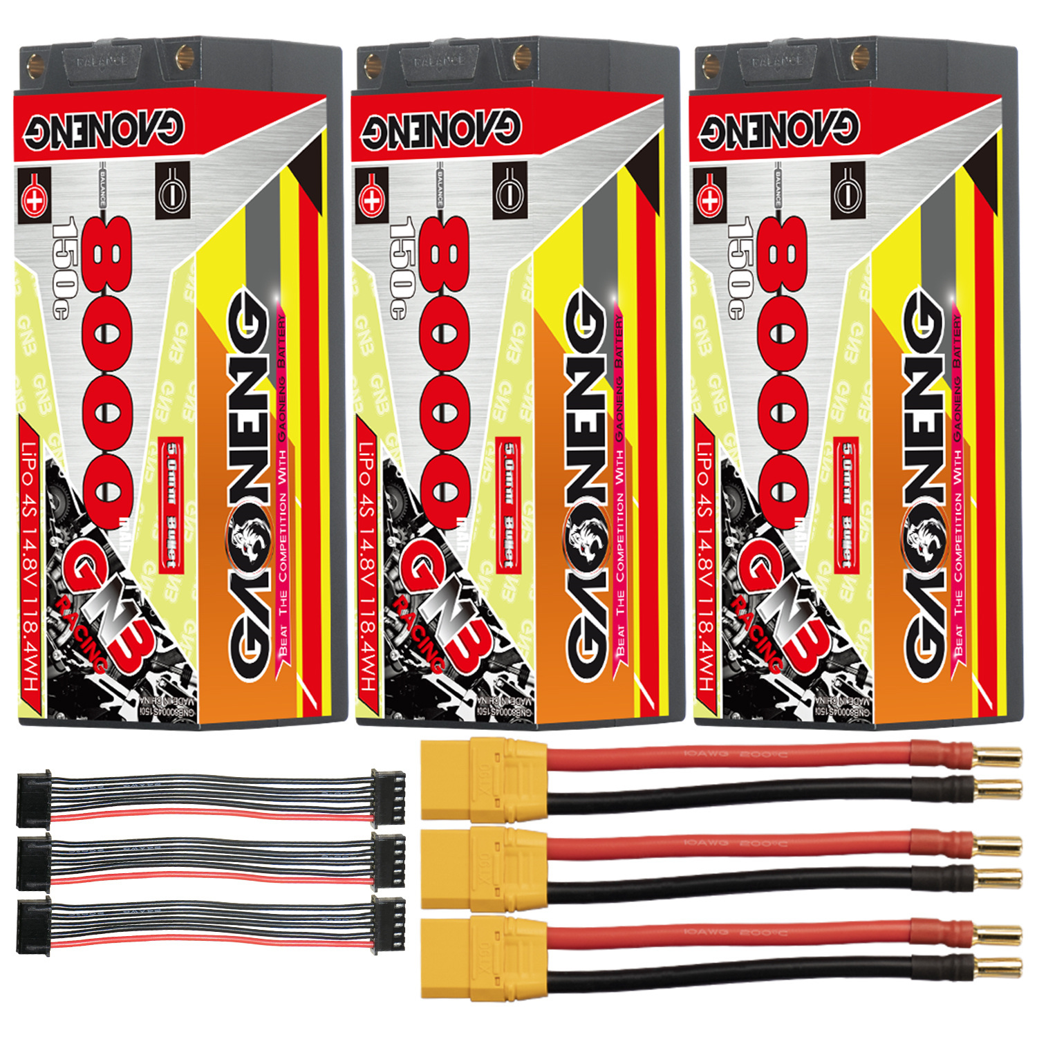 GAONENG GNB 4S 14.8V 8000mAh 150C 5mm Bullet Hard Case LiPo Battery