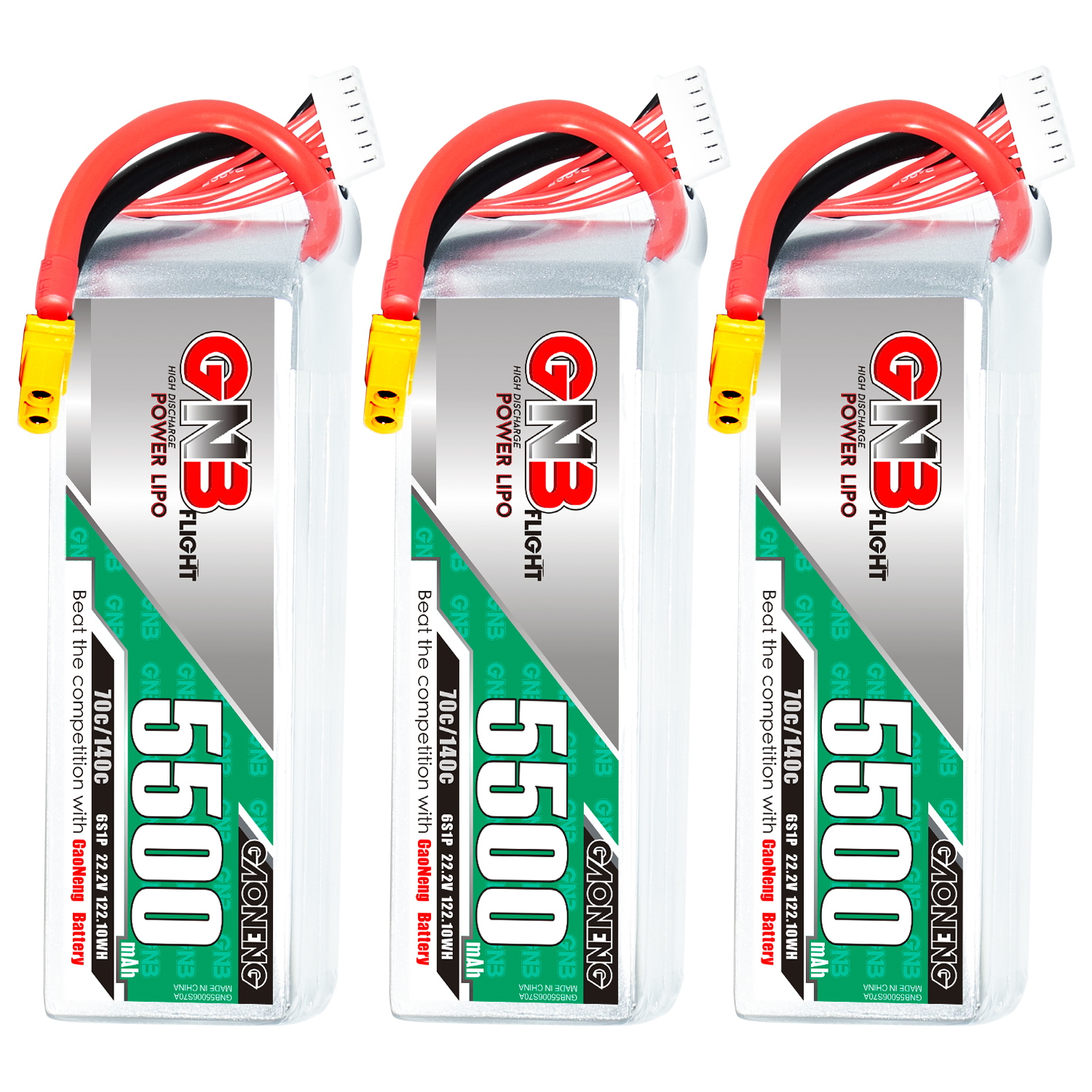 GAONENG GNB 6S 22.2V 5500mAh 70C LiPo Battery XT60