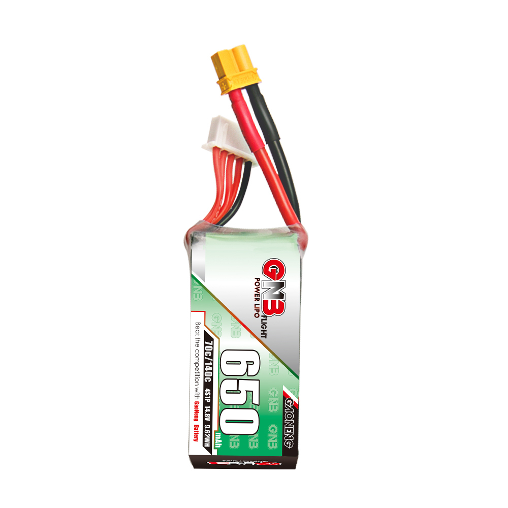 2PCS - GAONENG GNB 4S 14.8V 650mAh 70C XT30 LiPo Battery