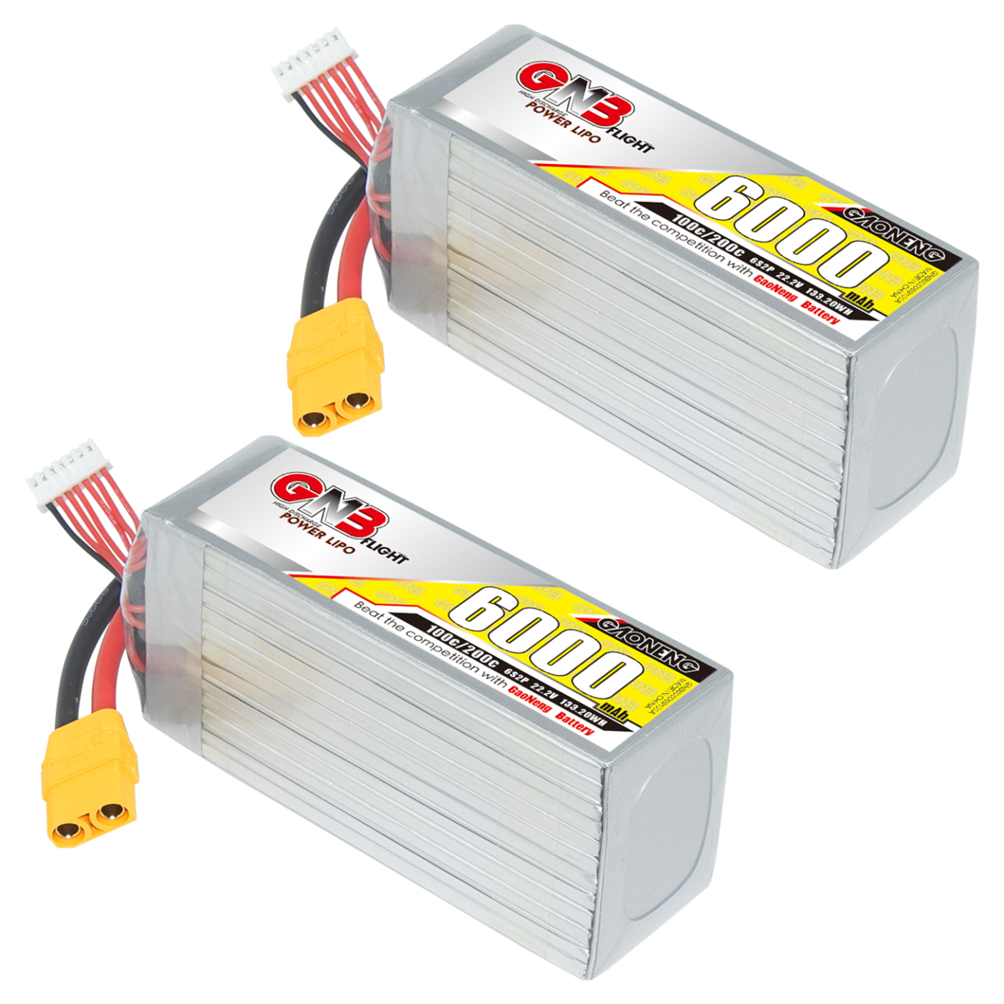 GAONENG GNB 6S 6S2P 22.2V 6000mAh 100C LiPo Battery XT90