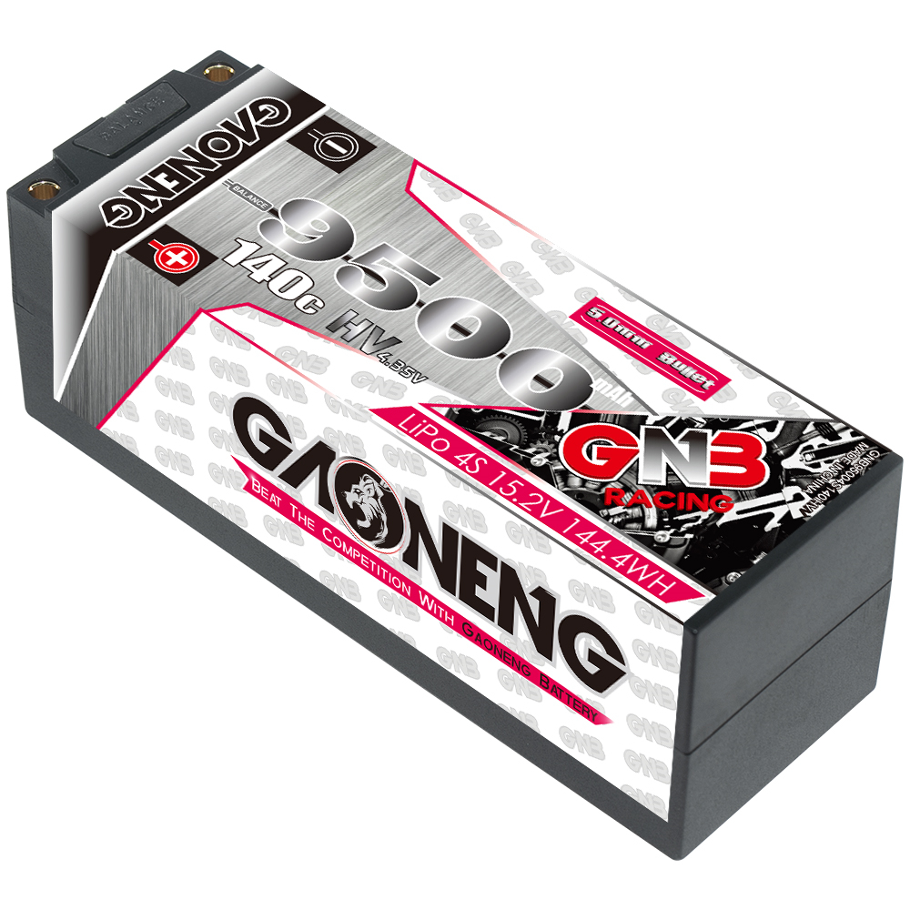 GAONENG GNB LiHV 4S 15.2V 9500mAh 140C 5mm Bullet Hard Case LiPo Battery