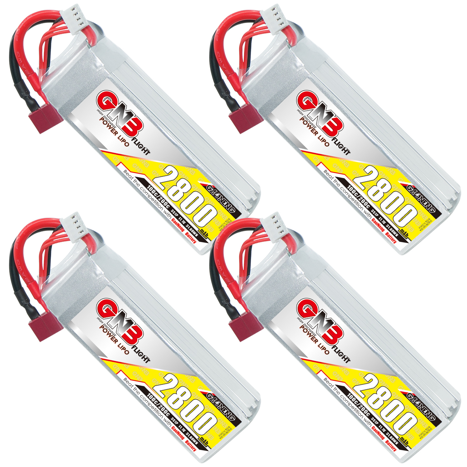 GAONENG GNB 3S 11.1V 2800mAh 100C LiPo Battery T-PLUG