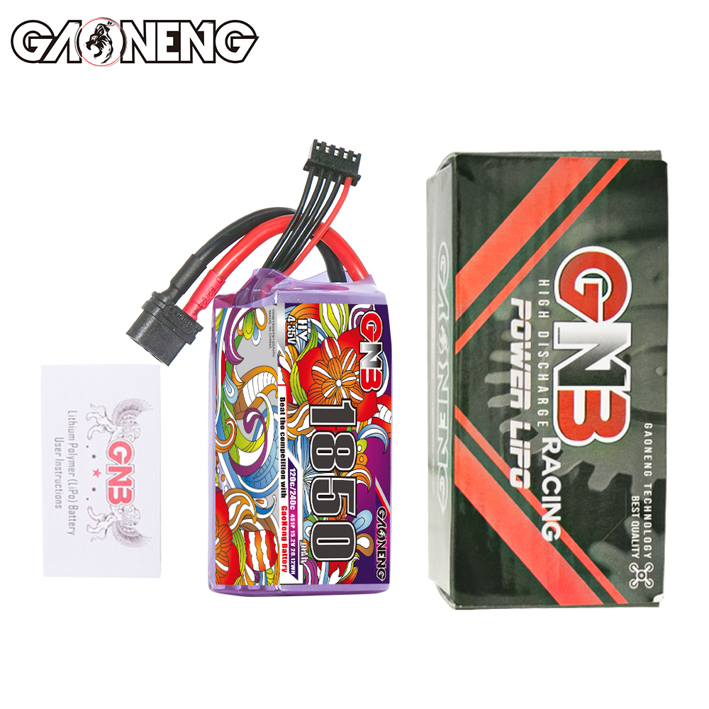 GAONENG GNB LiHV 4S 15.2V 1850mAh 120C XT60 LiPo Battery LongRange