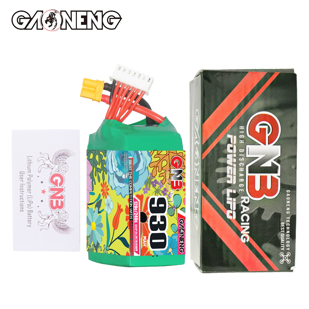 GAONENG GNB 6S 22.2V 930mAh 120C XT30 Connector LiPo Battery