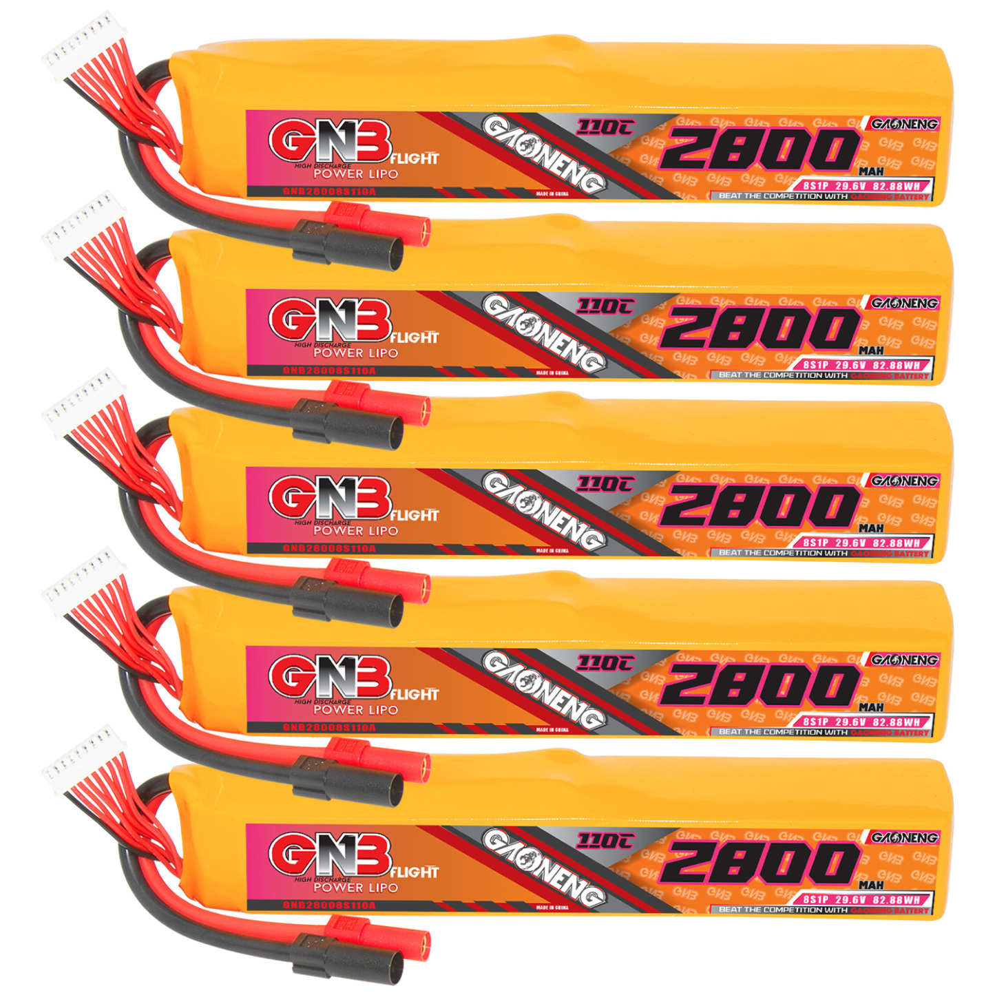 GAONENG GNB 8S 29.6V 2800mAh 110C LiPo Battery XT150