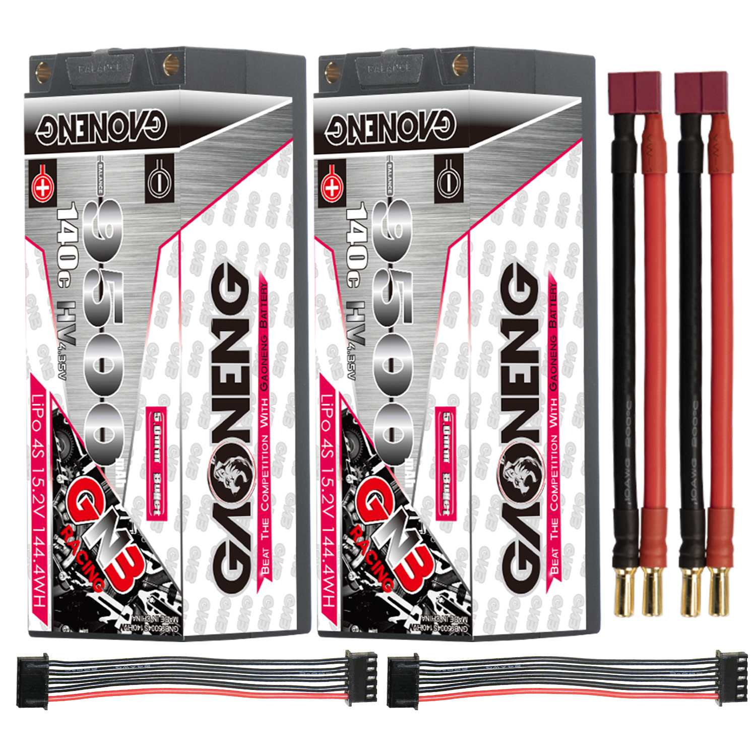 GAONENG GNB LiHV 4S 15.2V 9500mAh 140C 5mm Bullet Hard Case LiPo Battery