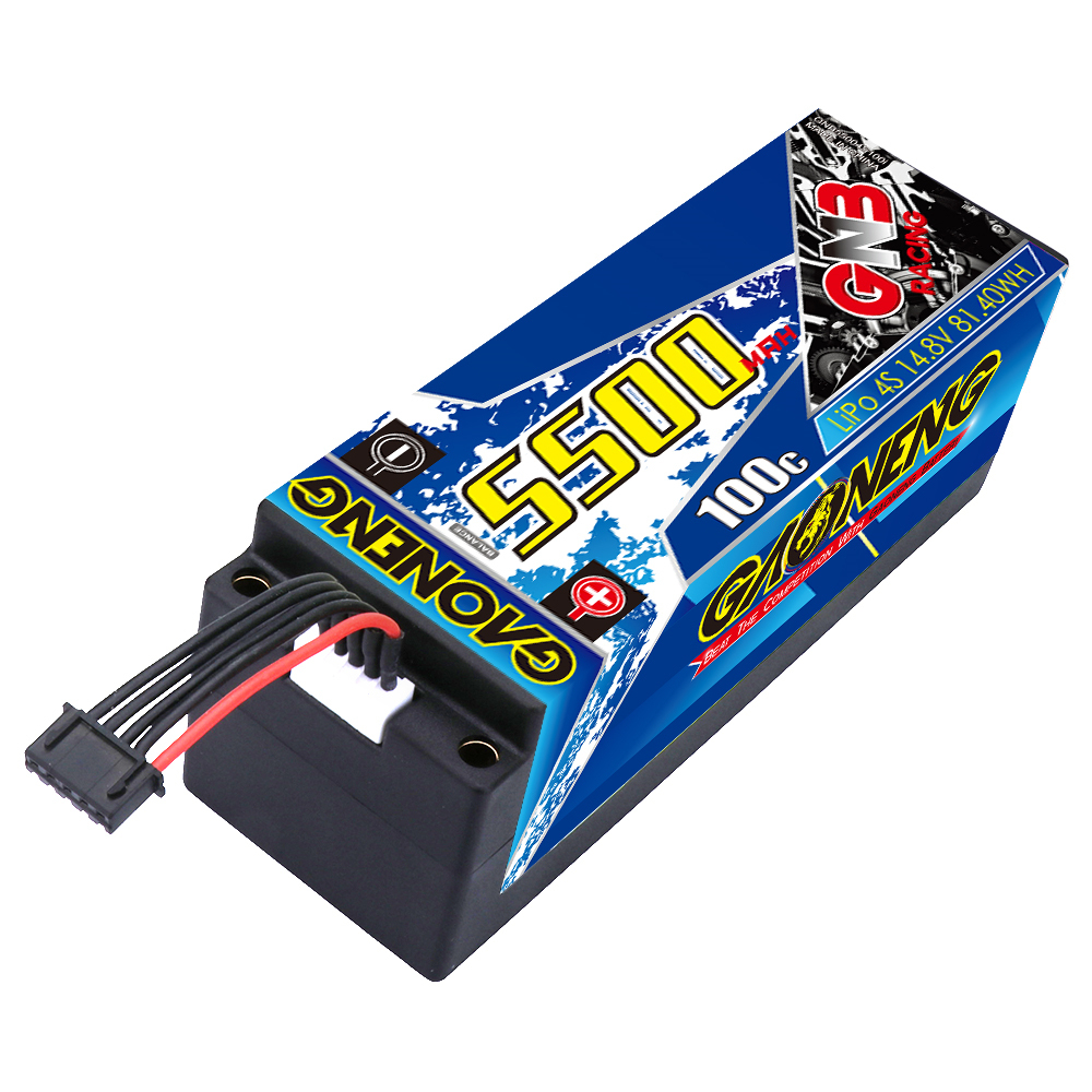 GAONENG GNB 4S 14.8V 5500mAh 100C 5mm Bullet Hard Case LiPo Battery