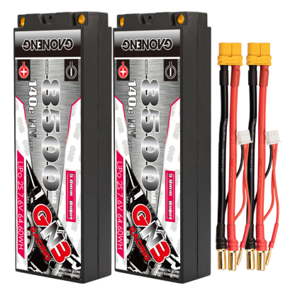GAONENG GNB LiHV 2S 7.6V 8500mAh 140C 5mm Bullet Hard Case LiPo Battery