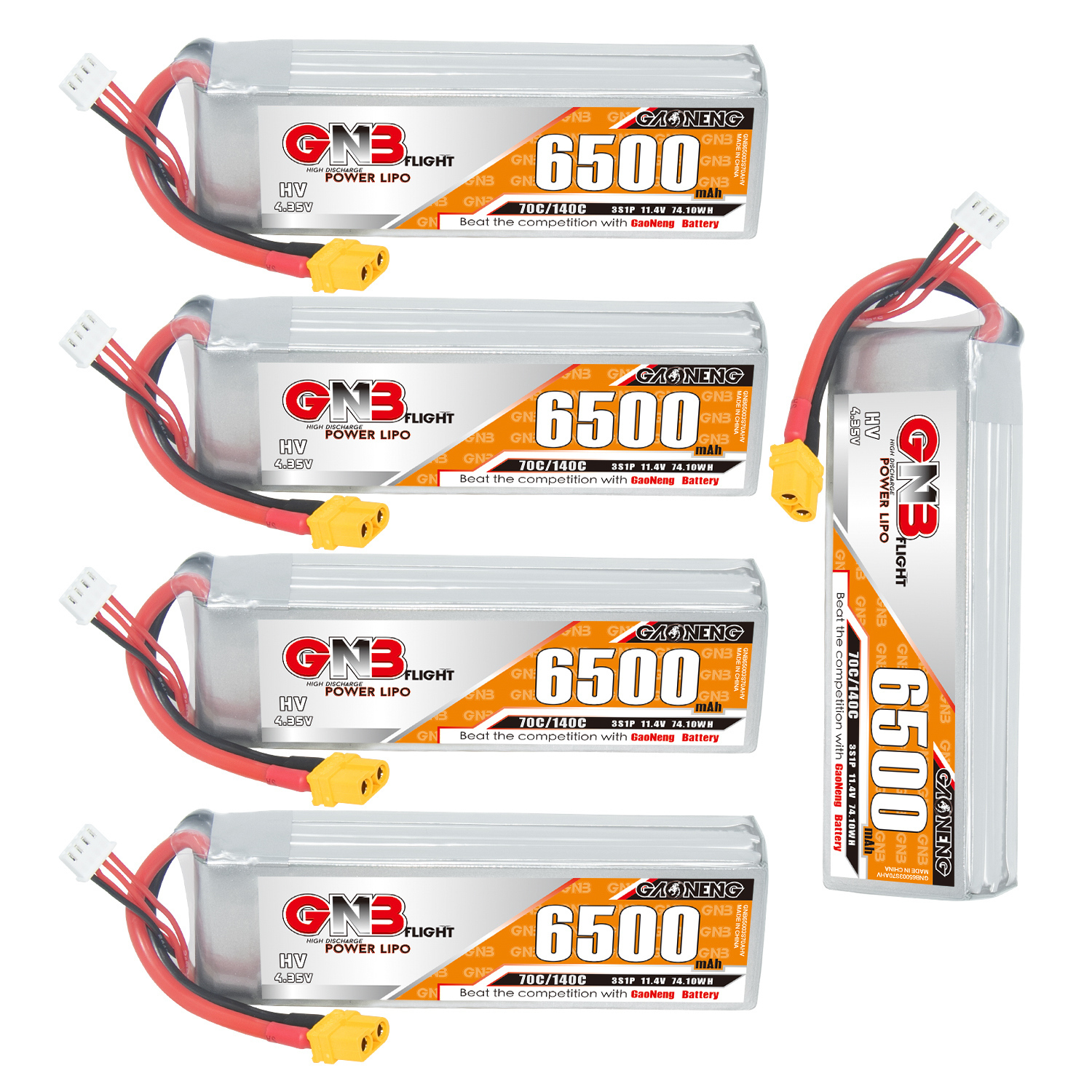 GAONENG GNB HV 3S 11.4V 6500mAh 70C LiPo Battery XT60